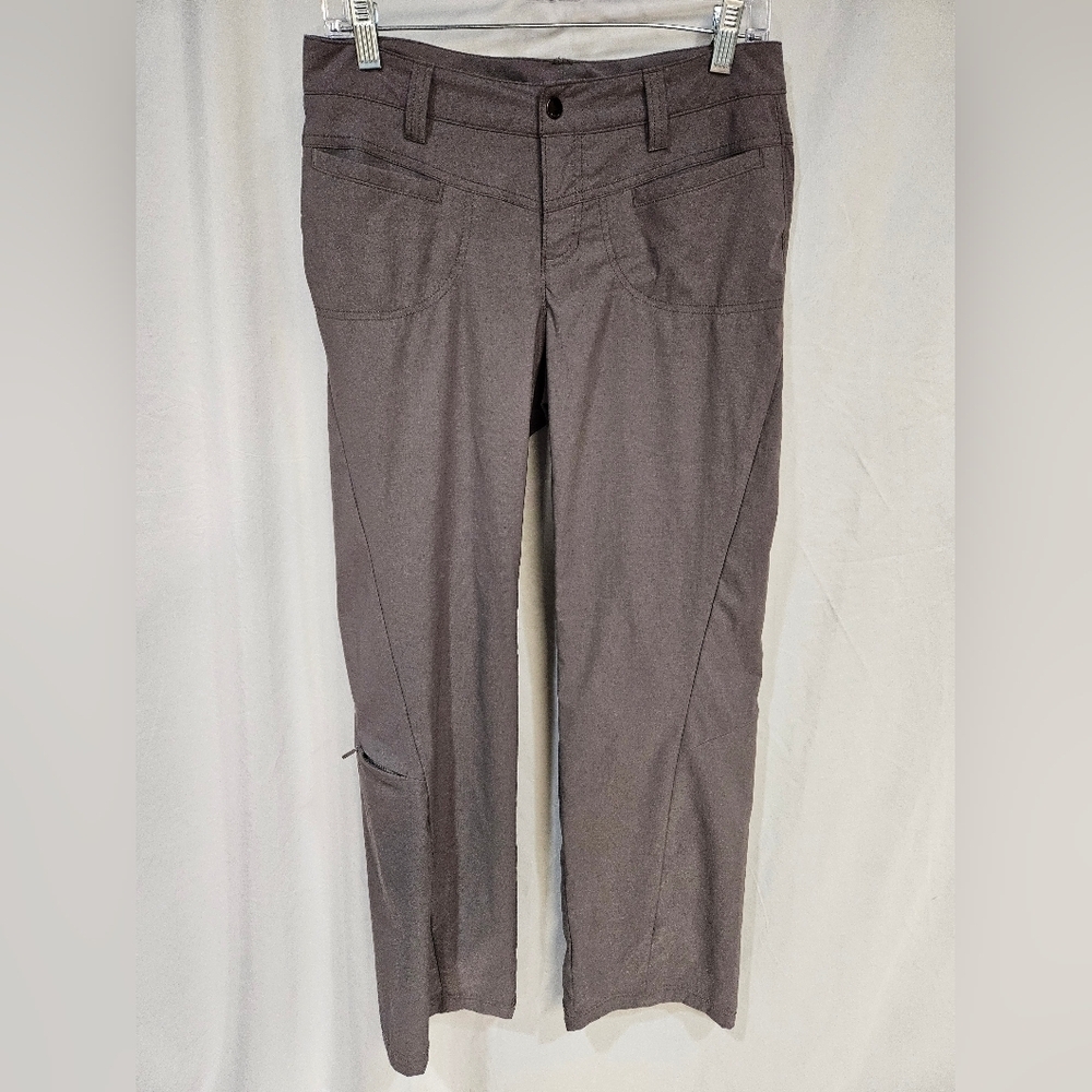 Athleta Women's Dipper Utility Pants Size 6 Gray Flat Front Low Rise Hiking
